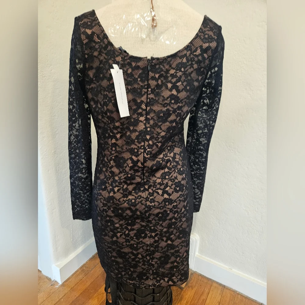 French Connection Womens Lace Above Knee Mini Dress Size L - Picture 4 of 6